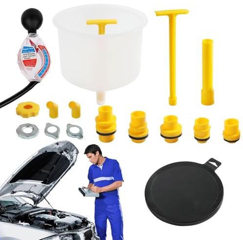 Kit De Embudo De Refrigerante: Embudo De Calidad Profesional Con Mangueras Flexibles Y Accesorios | Perfecto Para Prevenir Derrames Durante Los Cambios De Líquidos, Compatible Con La Mayoría De Los Ve