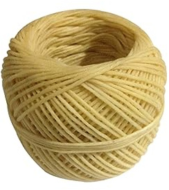 AUTSUPPL 200 Spool Beeswax Candle Wick Spool 1mm Diameter Pre-waxed Slow Burning No Black Smoking Core Candle Wicks