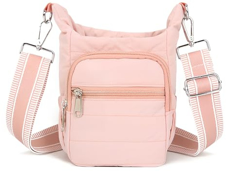 1 Stück Wasserflaschenhalter Tasche,Wasserflaschenhalter mit Verstellbarem Riemen,Verstellbarem Schultergurt,Tragetasche für Wasserflaschen,Zum Wandern,Laufen,Radfahren,Geeignet Zum Wandern (Rosa)