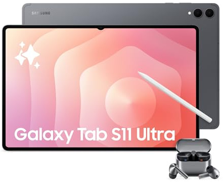 Samsung Galaxy Tab S11 Ultra con 3 anni di garanzia & Galaxy Buds3 Pro, Tablet AI, Wi-Fi, Design Ultra-Sottile, DeX, RAM 12GB, 256 GB, Batteria a Lunga Durata, Gray [Versione Italiana]