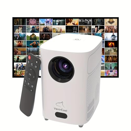 Proiettore intelligente audio HIFI con WiFi6 e Wireless5.3, messa a fuoco elettrica e keystone automatico nativo 720P, supporto decodifica 4K, proiettori cinematografici ad alta luminosità