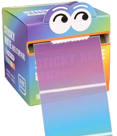 Selbstklebende Haftnotizen Durchsichtig, 105 Transparente Haftnotizen Farbig, Selbstklebend, Wasserdicht Und Leicht Zu Beschreiben - Transparent Sticky Notes Für Schule, Büro, Zuhause 7,5x7x7cm