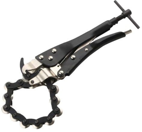 Cortador de tubo de cola – Herramienta de hierro fundido de 22.4 pulgadas, cadena de montaje de tubo silenciador de varias ruedas | Corte de tuberías de taller de cobre, engranajes de reparación de