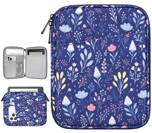 Vinabilia 6-7 Inch Sleeve Carrying Case for 7 Kindle Colorsoft Signature Edition and All-New Kindle Paperwhite, Protective Sleeve Cover Pouch Bag for 6 Kindle/Kindle Oasis/E-Reader, Night Blue
