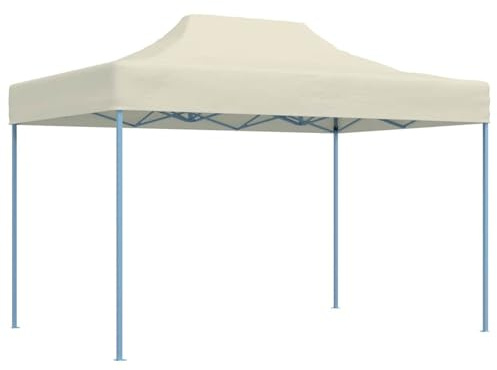 WGYHOME Tenda professionale per feste 3 × 4 m, telaio in acciaio crema, tetto in PVC Oxford 600D, resistente ai raggi UV/all'acqua, per matrimoni, feste, mercati ed eventi all'aperto