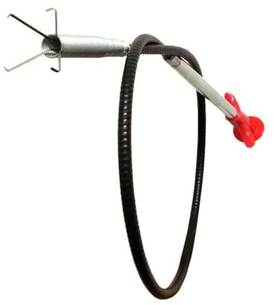 Pulitore di scarico, serpente di scarico, detergente per tubi, sbloccante flessibile di scarico, pinza a quattro artigli in acciaio inossidabile, rimozione intasamento dei capelli, facile da usare