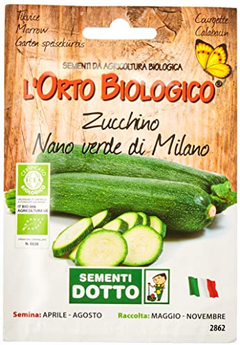 Sdd O.Bio_Zucchino Nano Verde Milano Seme, 0.02x15.5x10.8 cm