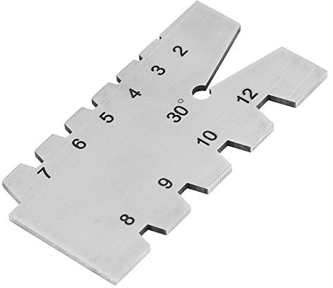 1 medidor de rosca de tornillo métrico de 30 grados, herramienta de inspección de acero inoxidable.