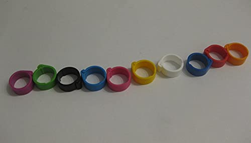 BVT 100 Taubenringe Geflügelringe Hühnerringe 10mm in 10 Farben je 10 Stück Made in Germany