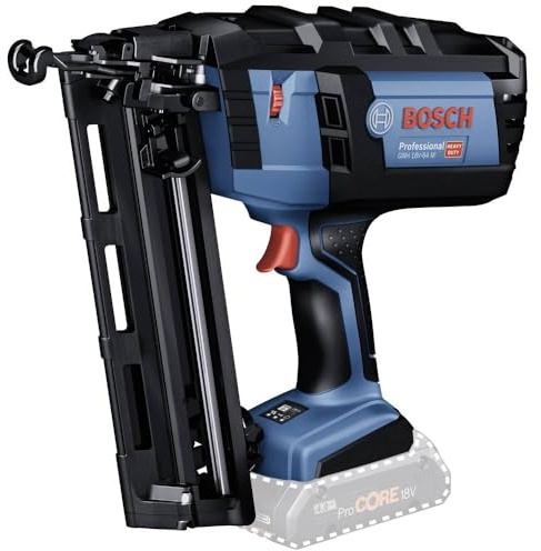 Bosch Professional 18V System Cordless Nailer GNH 18V-64 M (max. nail dia. 1.6 mm, nail length 64 mm, without battery/charger)