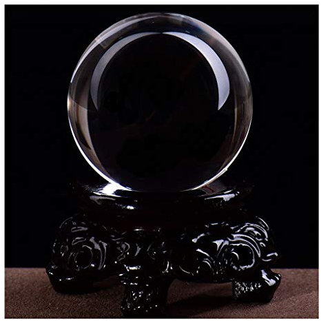 caihuashopping Fotokugel Pure Natural Crystal Ball-weiße Kristallglas-Kugel-Office-Übertragung Kugel Lucky Ball Feng Shui Eröffnung Geschenk-Dekoration Glaskugel Fotografie (Size : 3.7CM)