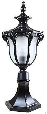Luces de poste Puerta a prueba de lluvia Luz de pilar de parque Estilo europeo Faros de columna retro Faros de patio al aire libre Farola comunitaria Césped impermeable Iluminación del paisaje para va