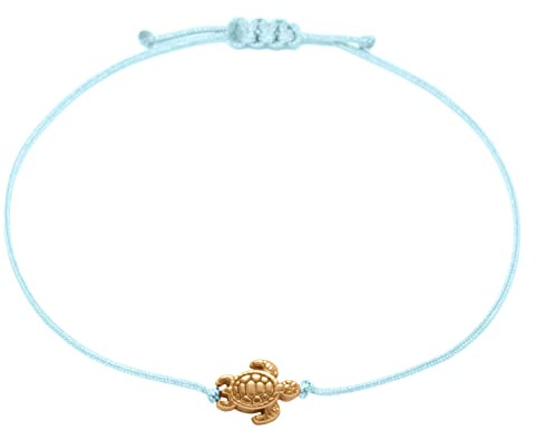 Selfmade Jewelry Armband Damen Schildkröte Handgemachtes Makramee-Armbändchen Größenverstellbar Inkl. Geschenk-Verpackung