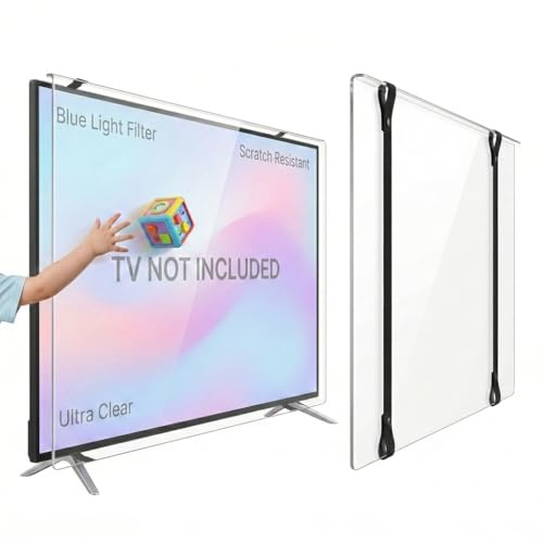 60 Zoll TV-Displayschutz (TV NICHT ENTHALTEN), Blaulichtfilter, Kratzfest, Ultraklar, TV-Bildschirmschutz geeignet für LED-, LCD-, OLED- und QLED-Fernseher
