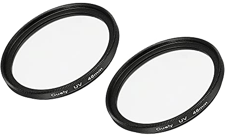 sourcing map UV Lente Filtros, 46mm Delgado Marco Multi-Capa Protección Lentes Filtro para Cámara Fotografía Accesorios, Paquete de 2
