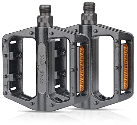 MOHEGIA Bike Pedals, Mountain Bicycle Pedal Sets,9/16“Compatible, Non-Slip Aluminum Allow Replacement for BMX MTB