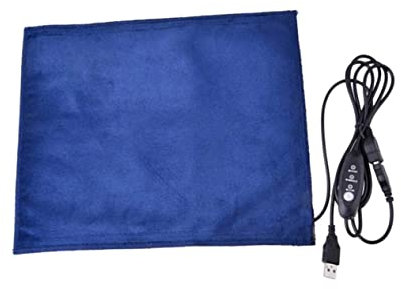 Mipcase USB Beheizbare Haustier Heizmatte Heizkissen Mit Konstanter Temperaturregelung Blau Energiesparend Und Vielseitig Für Hunde Und Katzenbetten