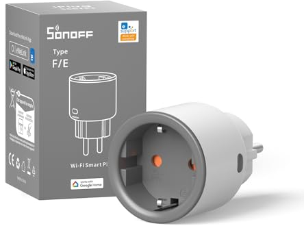 SONOFF S60TPF Presa Smart 16A 2.4G WIFI Intelligente Smart Plug with Timer, Power Statistics, Overload Protection, Voice Control, Compatible with Alexa, Google Home