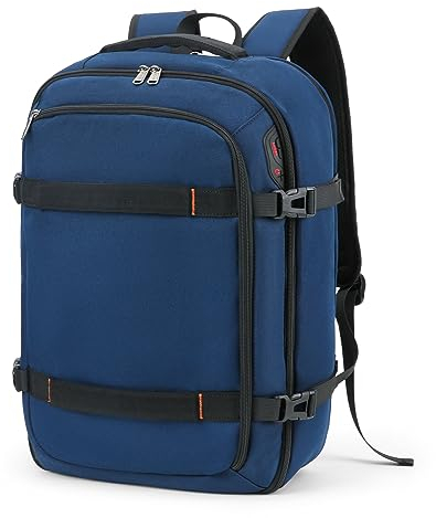 Della Gao Sac à dos pour homme Sac à dos pour ordinateur portable Femmes de 15,6/17 pouces de travail avec fente USB, Bleu