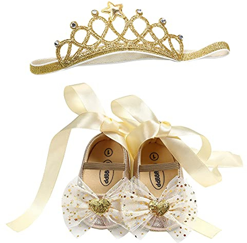 OBiQuzz Zapatos de princesa para bebé, zapatos de bautizo para niñas, bowknot con flores, zapatos de fiesta de boda, zapatos elegantes, zapatos para gatear, cómodos, zapatos para aprender a caminar, 2