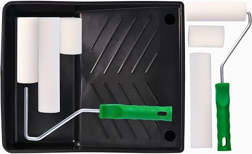 ToolSpace | KIT PITTURA | Rullo di spugna 5cm, 11cm, 15cm per pitture e vernici | Per dipingere pareti, superfici piane, piccole aree, ecc.