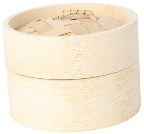 OKUMEYR Chinese Steamer Basket Round Steamed Rack Wooden Steamer for Buns Dim Sum Dessert Cooking Accessories