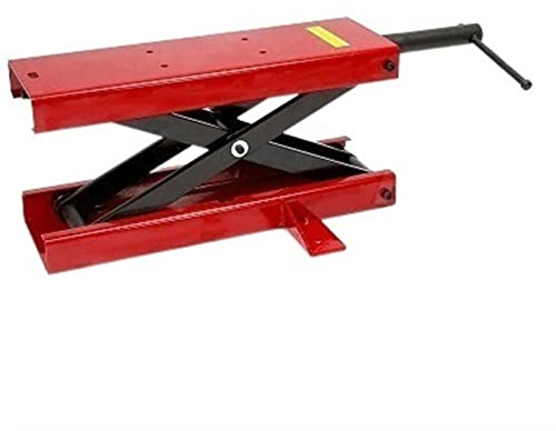DDKYHU 500 kg Scherenhebebühne, Wagenheber, Hebekräne, Motorrad-Reparaturständer, Scherenhebebühne, Werkstatt-Bank-Hebewerkzeug (Farbe: mit Rädern) (glänzend)