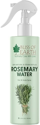Bliss of Earth Rosemary Water Spray For Hair Growth 200ml, 100% Natural Steam Distilled Rosemary Water For Hair & Skin, Helps Reduce Hair fall, Strengthens Hair.