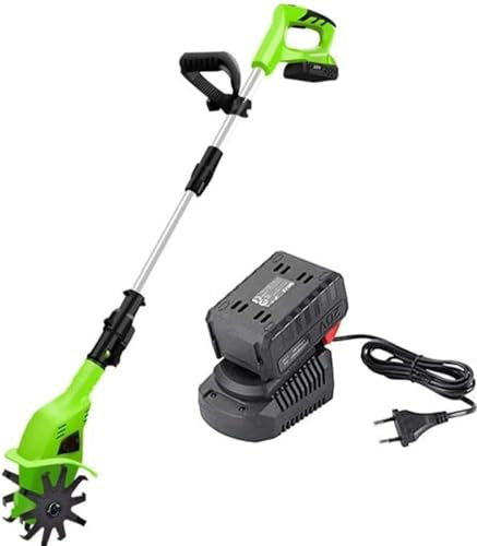 HynJGih MekUk Motoculteurs Motoculteur électrique sans Fil avec poignée réglable, motoculteur Portable for parcelles de légumes de Jardin Permet d’ameublir Le Sol des Jardins de Petite et