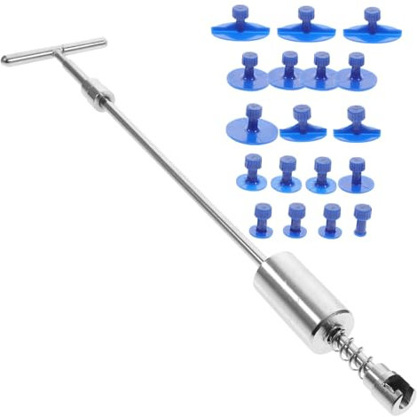 Beatifufu Kit di Strumenti per Rimozione di Ammaccature Automobilistiche Linguette e Attrezzi per Barra per Riparare Ammaccature Senza Verniciatura