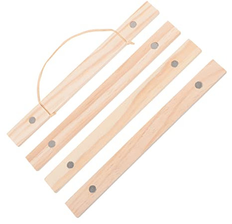 MUSISALY Poster Aufhänger Magnetrahmen Holz Posterrahmen Aufhängen Bilderrollenaufhänger Magnetischer Bilderaufhänger Hängerolle