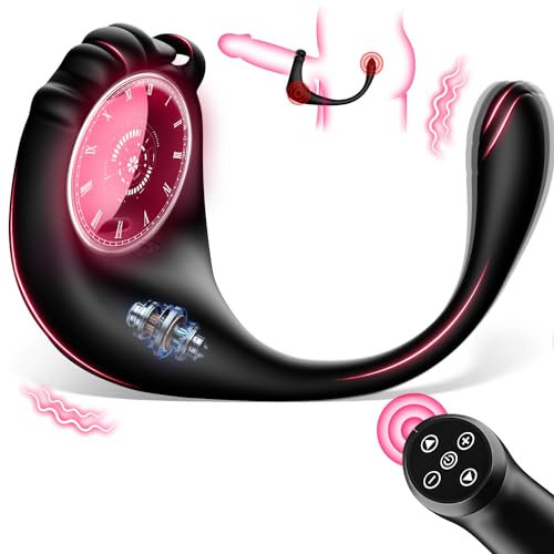 Estimulador Prostata Vibradores Para Hombres Plug Anales,con Vibración Juguetes Sexuales hombre Consolador con 10 Modo, Masajeador Prostata Estimulación Anillo Vibradorador Anal Vibrador con Mando