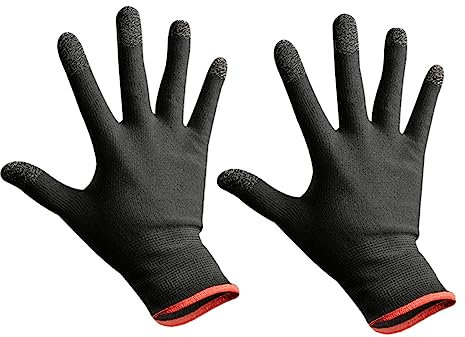 LIFKOME Touchscreen Handschuhe 1 Paar aus Silver Fiber Schwarz für Herren