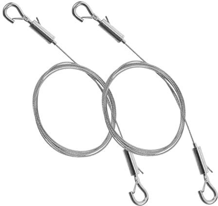 NULYLU 2piezas Cuerdas Metálicas Ajustables Para Colgar Cuadros y Fotografías Acero Inoxidable De Para Interior y Exterior