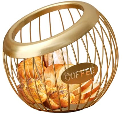 Cesta para cápsulas de café, soporte de hierro de gran capacidad, elegante organizador de escritorio, almacenamiento que ahorra espacio para encimera de cocina, accesorio moderno para estación de café