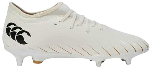 Canterbury Speed Falcon Team Rugby-Stiefel für Erwachsene, Unisex, weicher Boden, Weiß, weiß, 48.5 EU