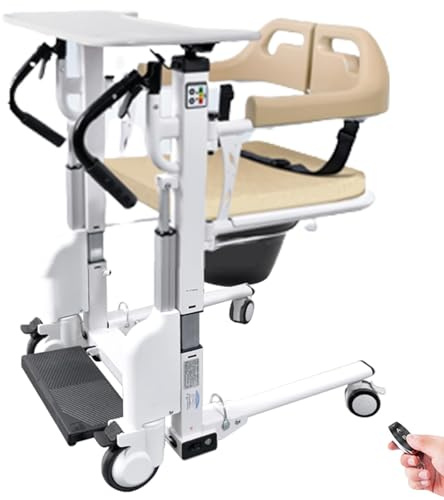 Silla De Ruedas EléCtrica Subir Escaleras para subir escaleras, silla de transporte portátil, silla de transferencia con elevador de pacientes, elevador de pacientes 4 en 1 con asiento divid