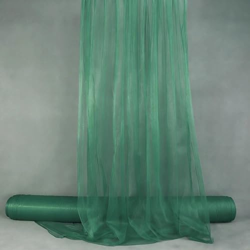 Tüll Stoff für Hochzeit Vorhang,Querbehang Hochzeitsbogen,160 x 200cm Hochzeitsdeko Gardinen Deko Schals,Tüllstoff zum Nähen Meterware,Kostümstoff,Dekostoff für Fotografie,Party,Zeremonie,Dunkelgrün