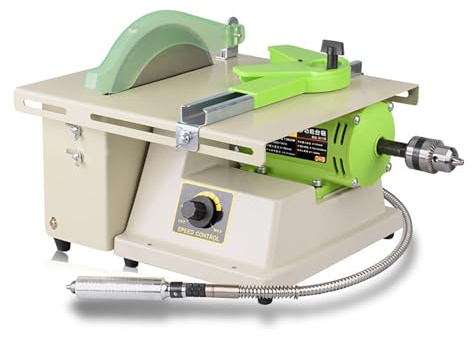 Polisseuse à facettes Professionnelle pour Pierres précieuses, Machine à facettes avec poignée mécanique, capacité de Coupe de 50 mm et Sac à poussière Amovible, Vitesse