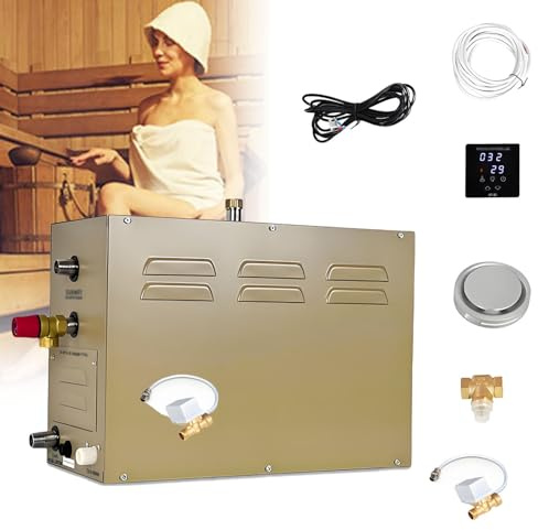 WTRYRN Bath Sauna Steam Generator,Steam Sauna Generator,Aromatherapy Steam Head,10 Min to 12 Hours,Suitable for Families,Hotels, Beauty Salons, Bathrooms,Hotels 12KW