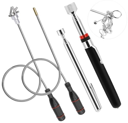 4-Piece Telescopic Magnetic Pickup Tool Set with Claw Grabber