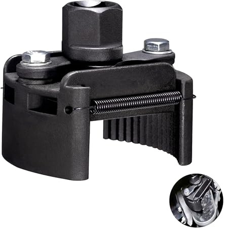 CeoxThao Cléà Filtre à Huile Réglable Universelle 60-80 mm, Outil universel pour le démontage de filtres à huile, 2 Griffes Réglables en Acier Moulé pour voitures, camions, motos et bateaux