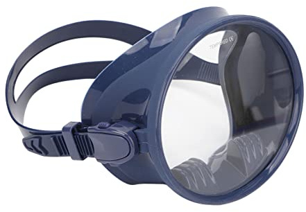Respicefinem Snorkelglasögon Herr Kvinnor Universellt läckagesäker Anti-dimma Clear Wide View dykglasögon med justerbart pannband och bekvämt silikon för vuxna och ungdomar (Blå)