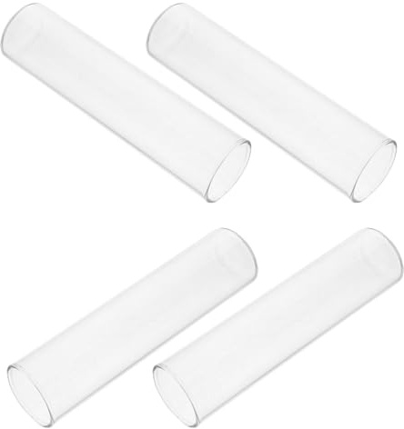 HOODANCOS Vasi in Vetro Trasparente Decorazione Stile Moderno Minimalista a Forma di Provetta Set 4 Pezzi Uso Versatile e Manutenzione Facile per Piante e Fiori per Casa