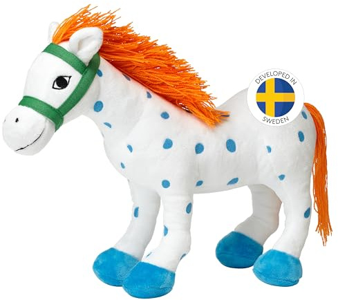 Pippi Langstrumpf Kleiner Onkel Kuscheltier Pferd – süßes Plüschtier für Mädchen und Jungen – niedliches Spielpferd Spielzeug und Plüschpferd – ab 0+ Monate (Kleiner Onkel 30cm)