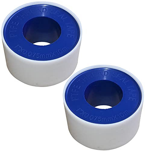 AERZETIX – C54193 - 2x ruban bande d’étanchéité pour joints de robinetterie plomberie - 10mx25mmx0.075mm - en PTFE