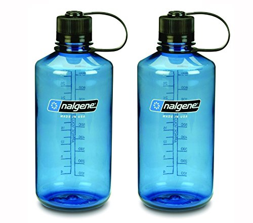 NALGENE Tritan 1-Quart Narrow Mouth BPA-Free Water Bottle (Slate Blue Set of 2)