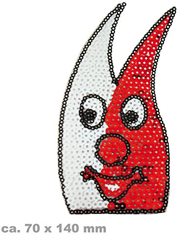 Markenlos Bügelfigur Pailletten Dom Köln, Cartoon, ca. 7 x 14 cm, Rechteckig, Metall, Aufbügeln, Rot, Mittel, Kind, Religion, Architectural, Decorative, 1 Stück