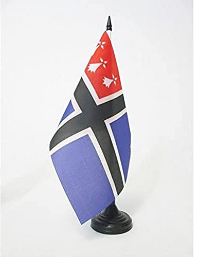 AZ FLAG Bordsflagga Pays de Saint-Malo 21x14 cm 100D Polyester Plastfot