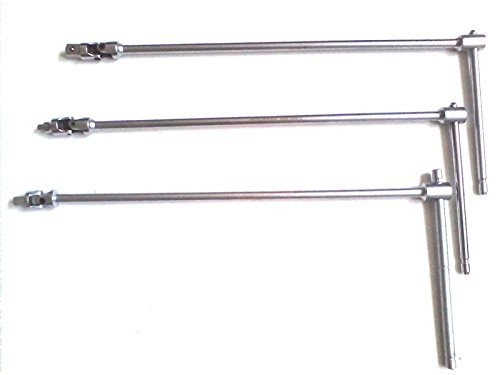 Set chiavi a T da 1/2 1/4 3/8 snodata per bussole attacco quadro snodo lunga